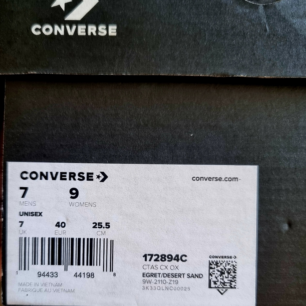 Ivory / Cream & Orange CONVERSE Chuck Taylor ALL STAR CX - Picture 14 of 14